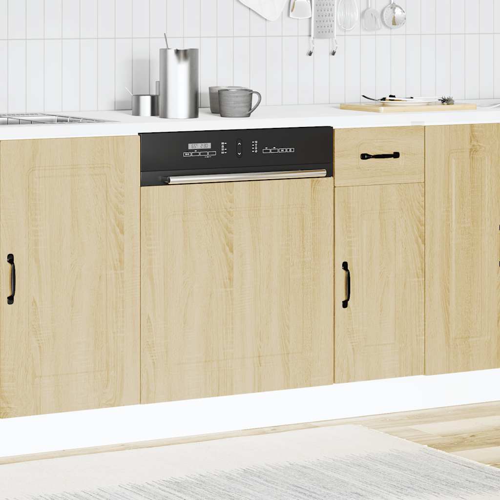 vidaXL Dishwasher Panel "Kalmar" Sonoma Oak 60x1,5x57 cm Engineered Wood