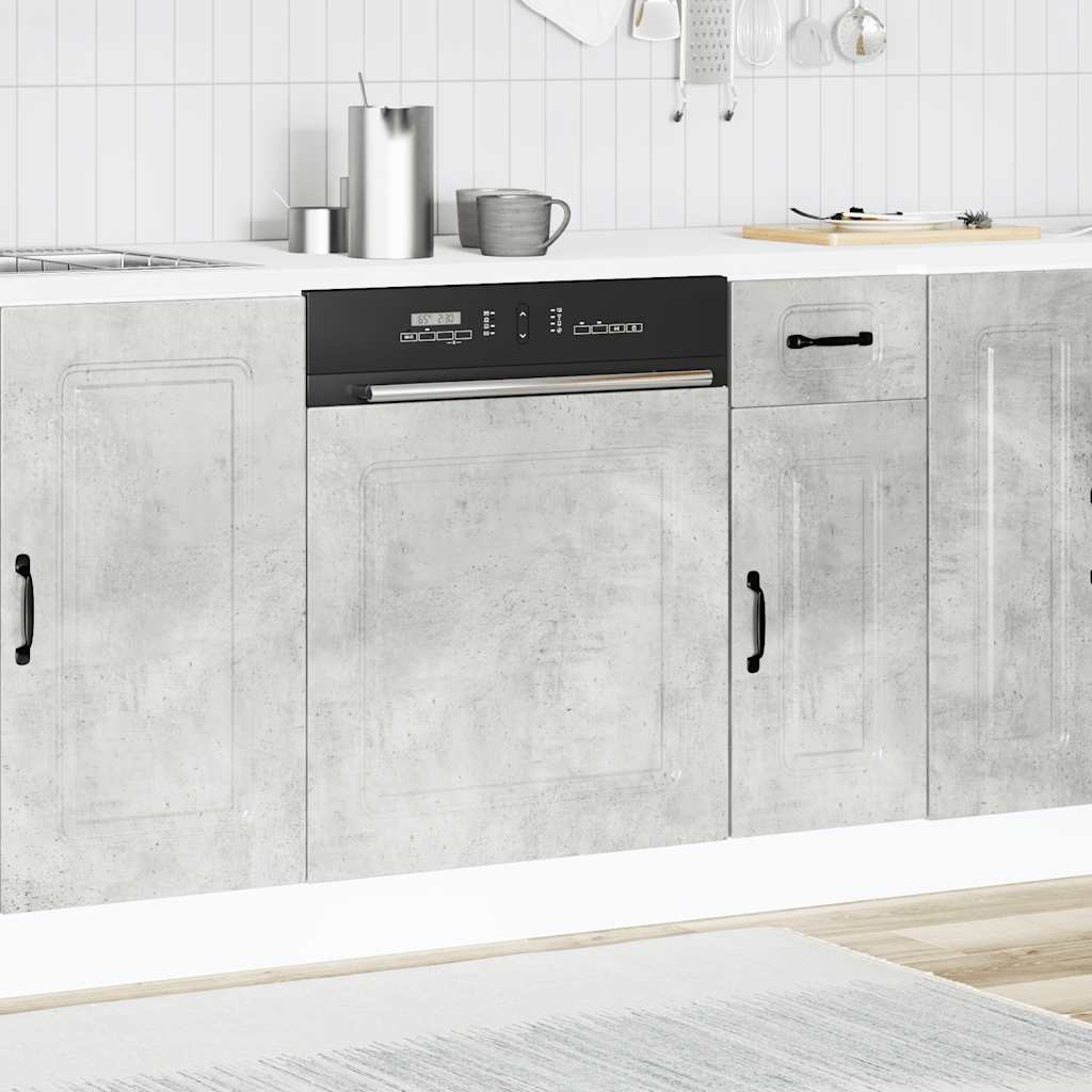 vidaXL Dishwasher Panel "Kalmar" Concrete Grey 60x1,5x57 cm Engineered Wood