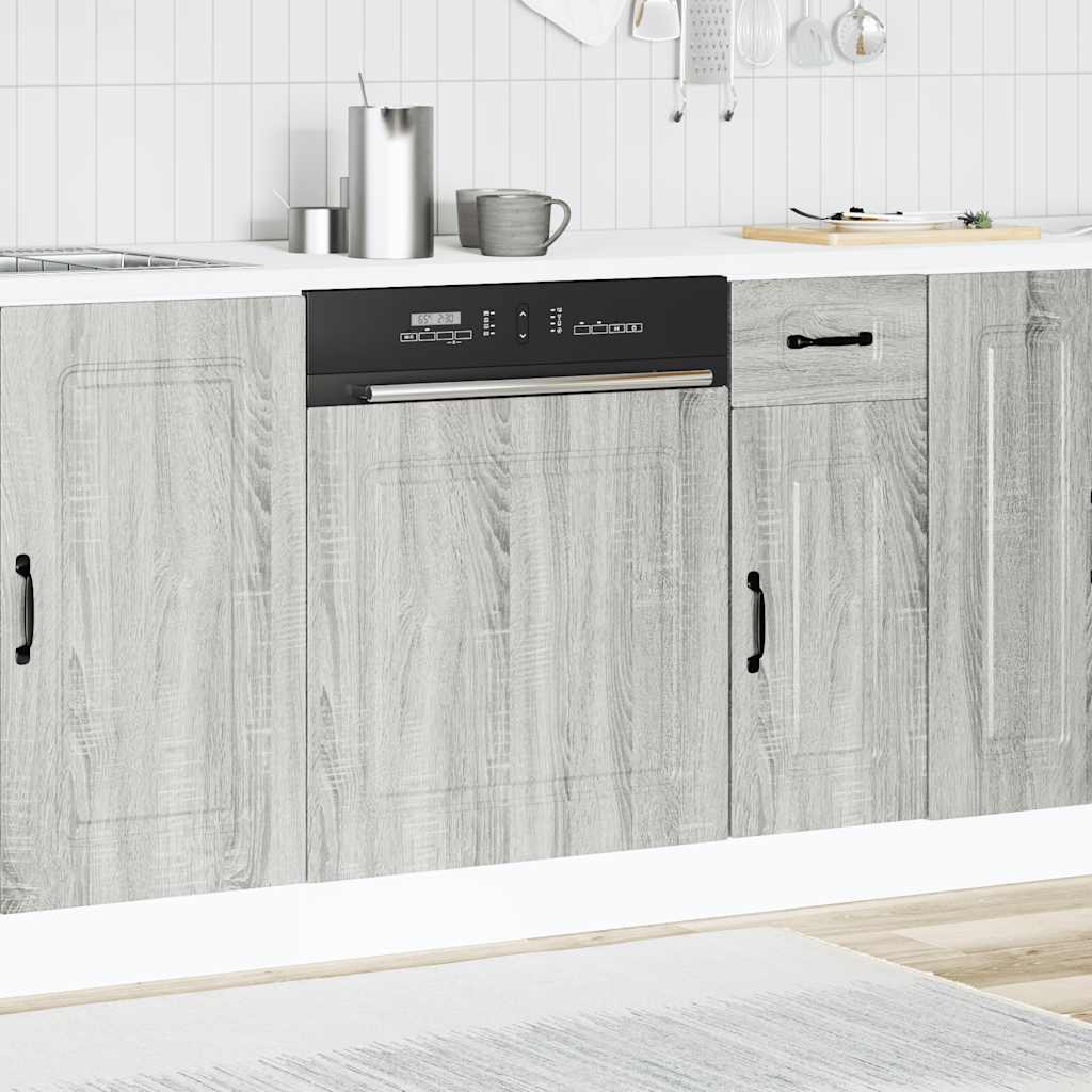 vidaXL Dishwasher Panel "Kalmar" Grey Sonoma 60x1,5x57 cm Engineered Wood
