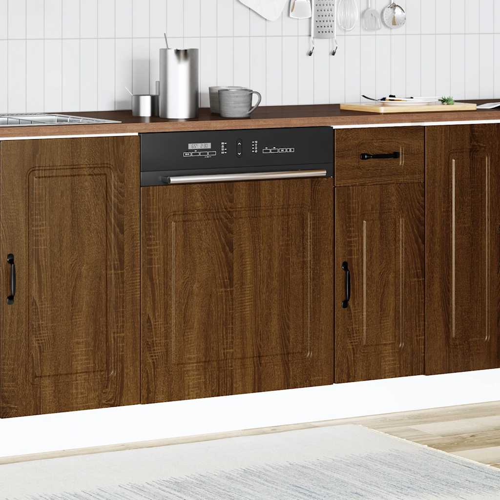 vidaXL Dishwasher Panel Kalmar Brown Oak 60x1.5x57 cm Engineered Wood
