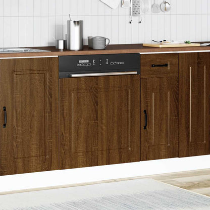 vidaXL Dishwasher Panel Kalmar Brown Oak 60x1.5x57 cm Engineered Wood