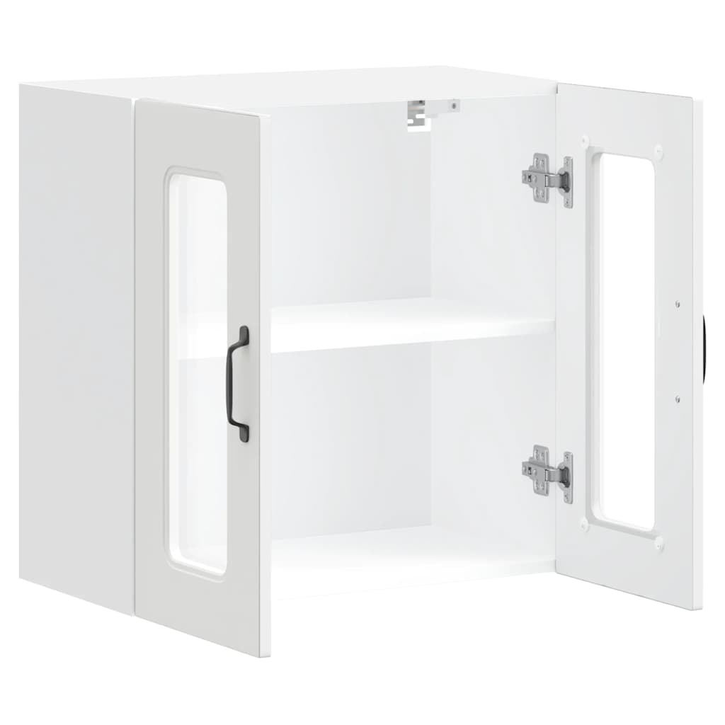 vidaXL Kitchen Wall Cabinet with Glass Door Kalmar White Engineered Wood