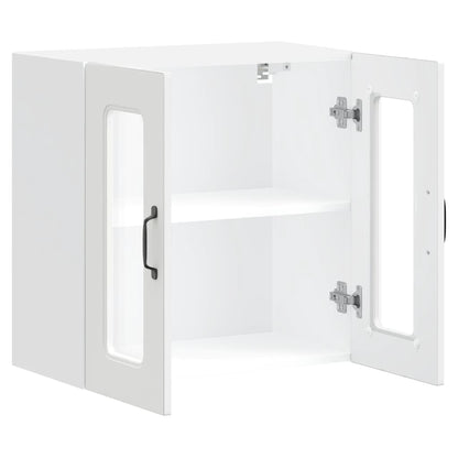 vidaXL Kitchen Wall Cabinet with Glass Door Kalmar White Engineered Wood