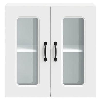 vidaXL Kitchen Wall Cabinet with Glass Door Kalmar White Engineered Wood