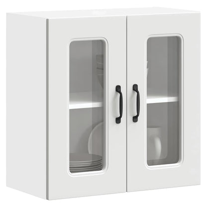 vidaXL Kitchen Wall Cabinet with Glass Door Kalmar White Engineered Wood