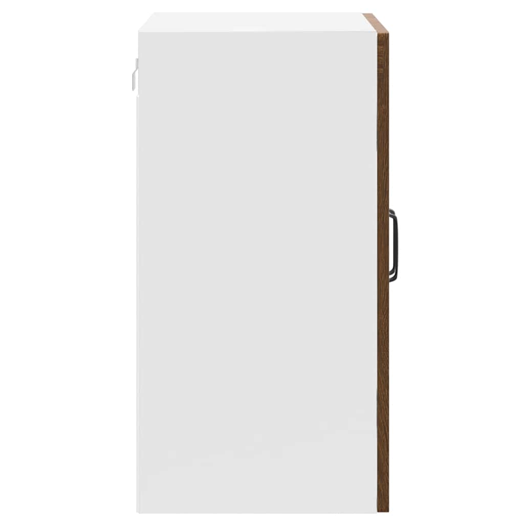 vidaXL Kitchen Wall Cabinet with Glass Door Kalmar Brown Oak Engineered Wood