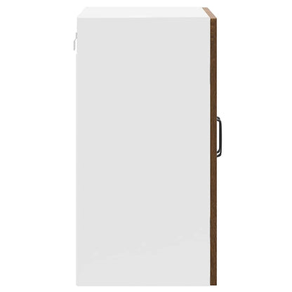 vidaXL Kitchen Wall Cabinet with Glass Door Kalmar Brown Oak Engineered Wood