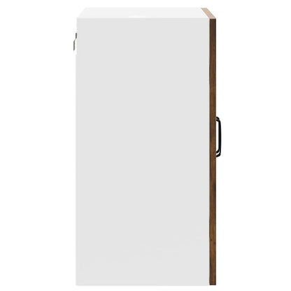 vidaXL Kitchen Wall Cabinet with Glass Door "Kalmar" Old Wood Engineered Wood