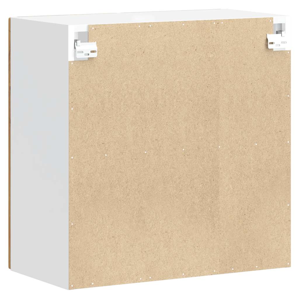 vidaXL Kitchen Wall Cabinet with Glass Door "Kalmar" Old Wood Engineered Wood