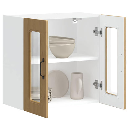 vidaXL Kitchen Wall Cabinet with Glass Door "Kalmar" Artisan Oak Engineered Wood