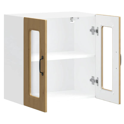 vidaXL Kitchen Wall Cabinet with Glass Door Kalmar Artisan Oak Engineered Wood