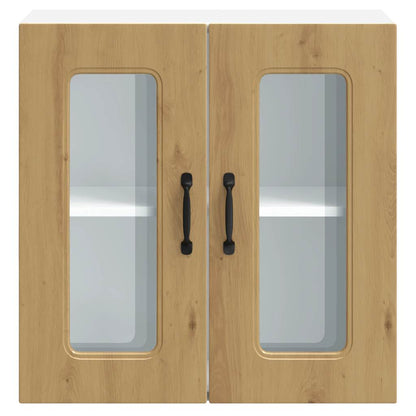vidaXL Kitchen Wall Cabinet with Glass Door "Kalmar" Artisan Oak Engineered Wood