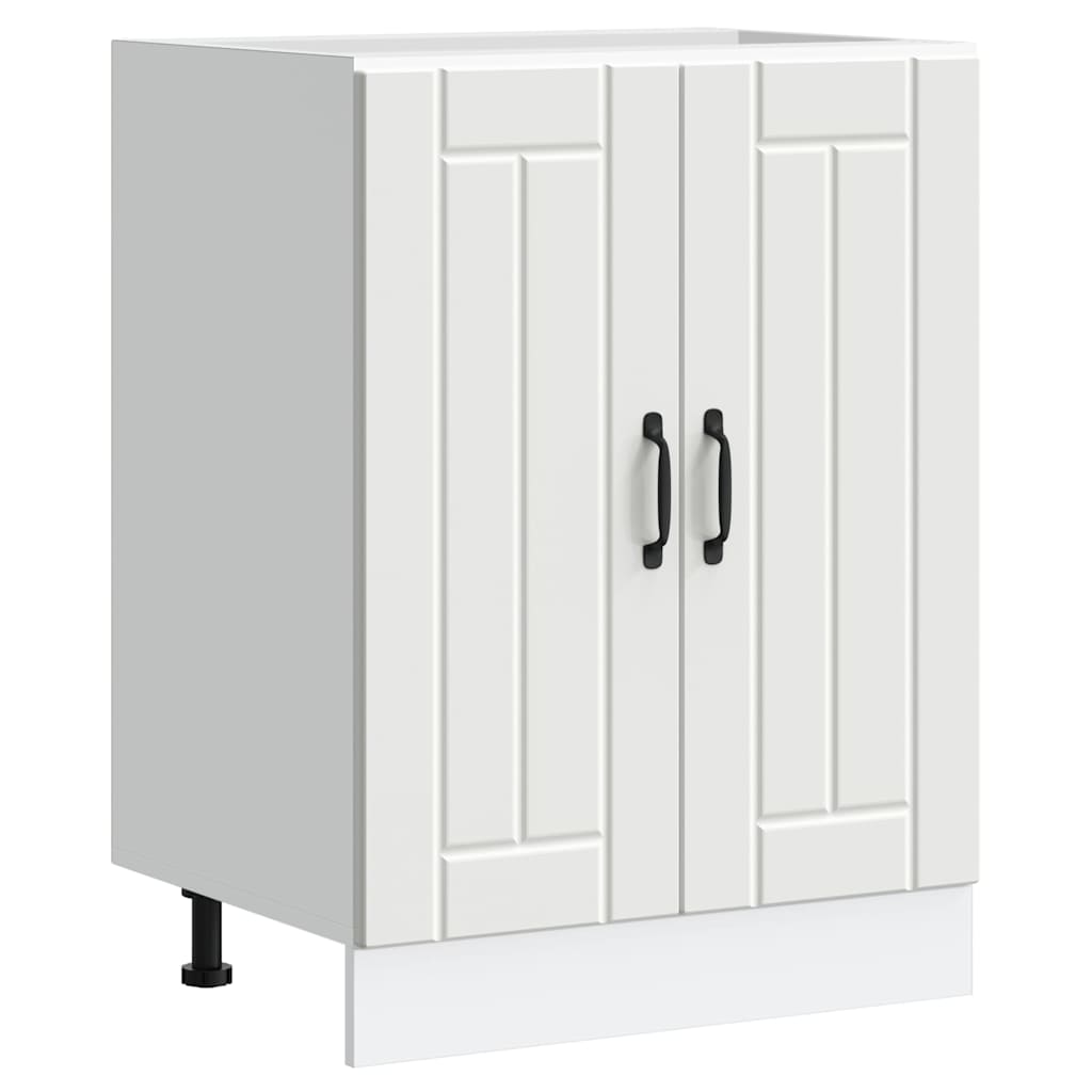 vidaXL Sink Base Cabinet "Lucca" White Engineered Wood