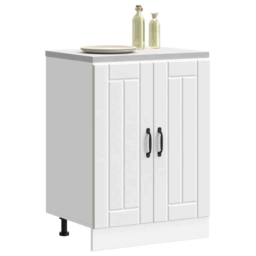 vidaXL Sink Base Cabinet "Lucca" White Engineered Wood