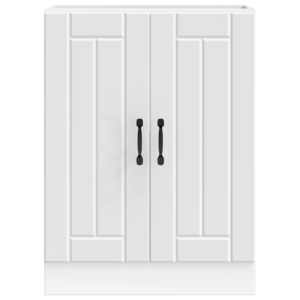 vidaXL Sink Base Cabinet Lucca White Engineered Wood