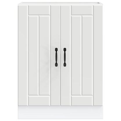 vidaXL Sink Base Cabinet Lucca White Engineered Wood