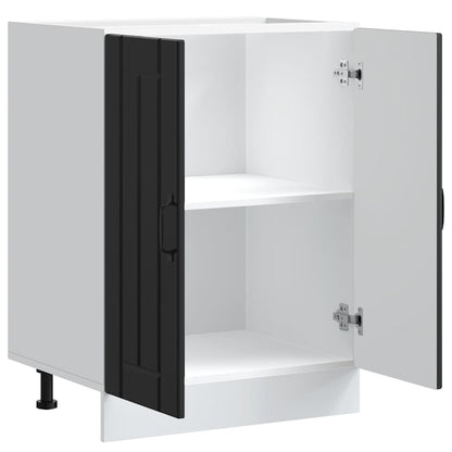 vidaXL Sink Base Cabinet "Lucca" Black Engineered Wood