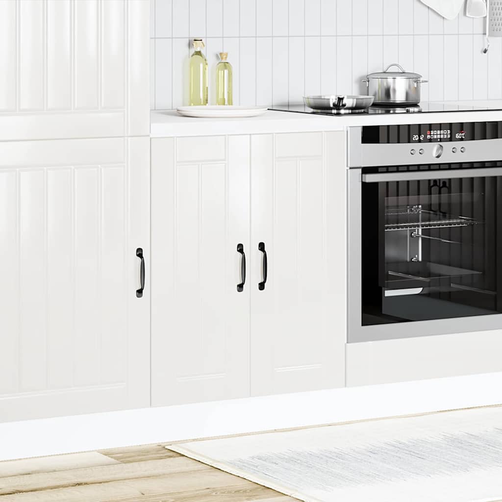 vidaXL Sink Base Cabinet "Lucca" High Gloss White Engineered Wood