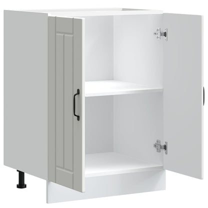 vidaXL Sink Base Cabinet "Lucca" High Gloss White Engineered Wood