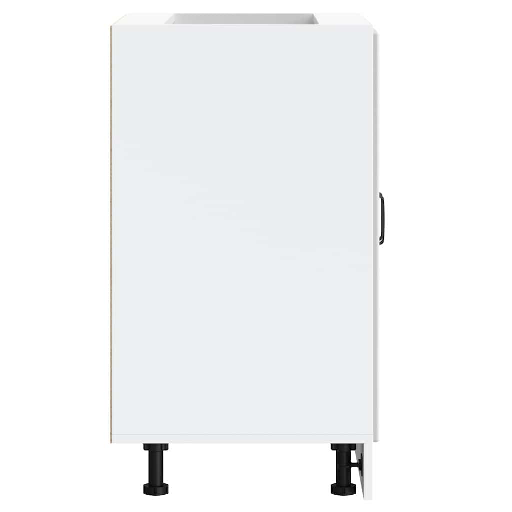 vidaXL Sink Base Cabinet "Lucca" High Gloss White Engineered Wood
