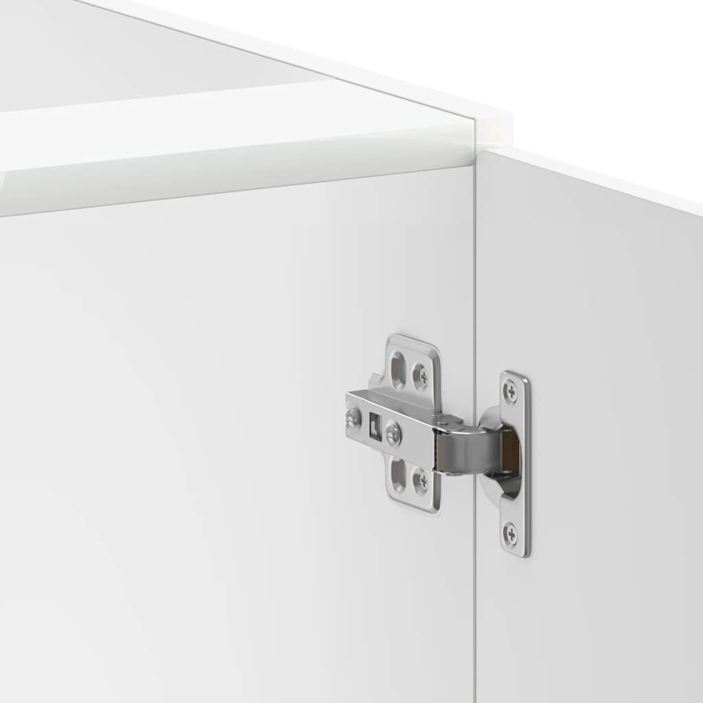 vidaXL Sink Base Cabinet "Lucca" High Gloss White Engineered Wood