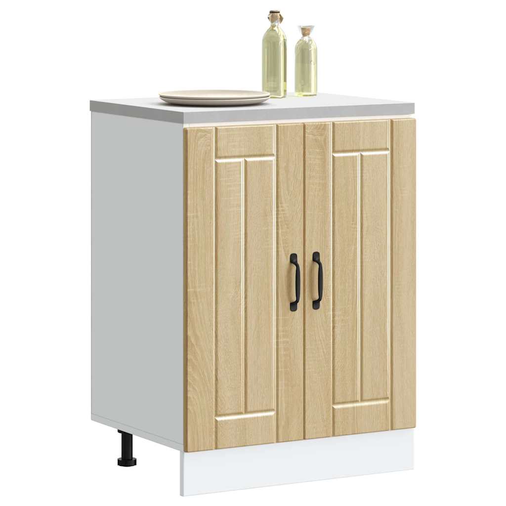 vidaXL Sink Base Cabinet "Lucca" Sonoma Oak Engineered Wood
