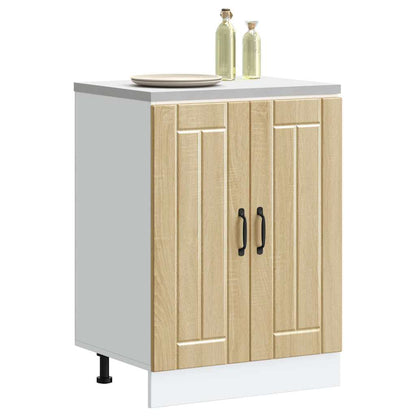 vidaXL Sink Base Cabinet "Lucca" Sonoma Oak Engineered Wood