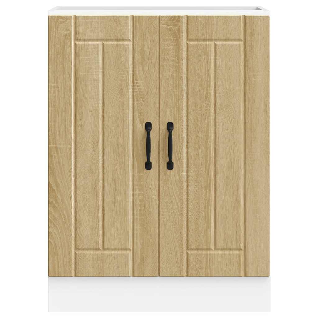 vidaXL Sink Base Cabinet "Lucca" Sonoma Oak Engineered Wood