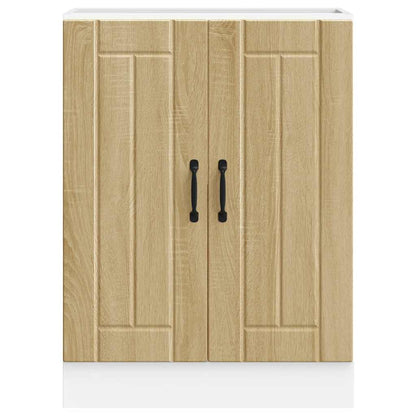 vidaXL Sink Base Cabinet "Lucca" Sonoma Oak Engineered Wood