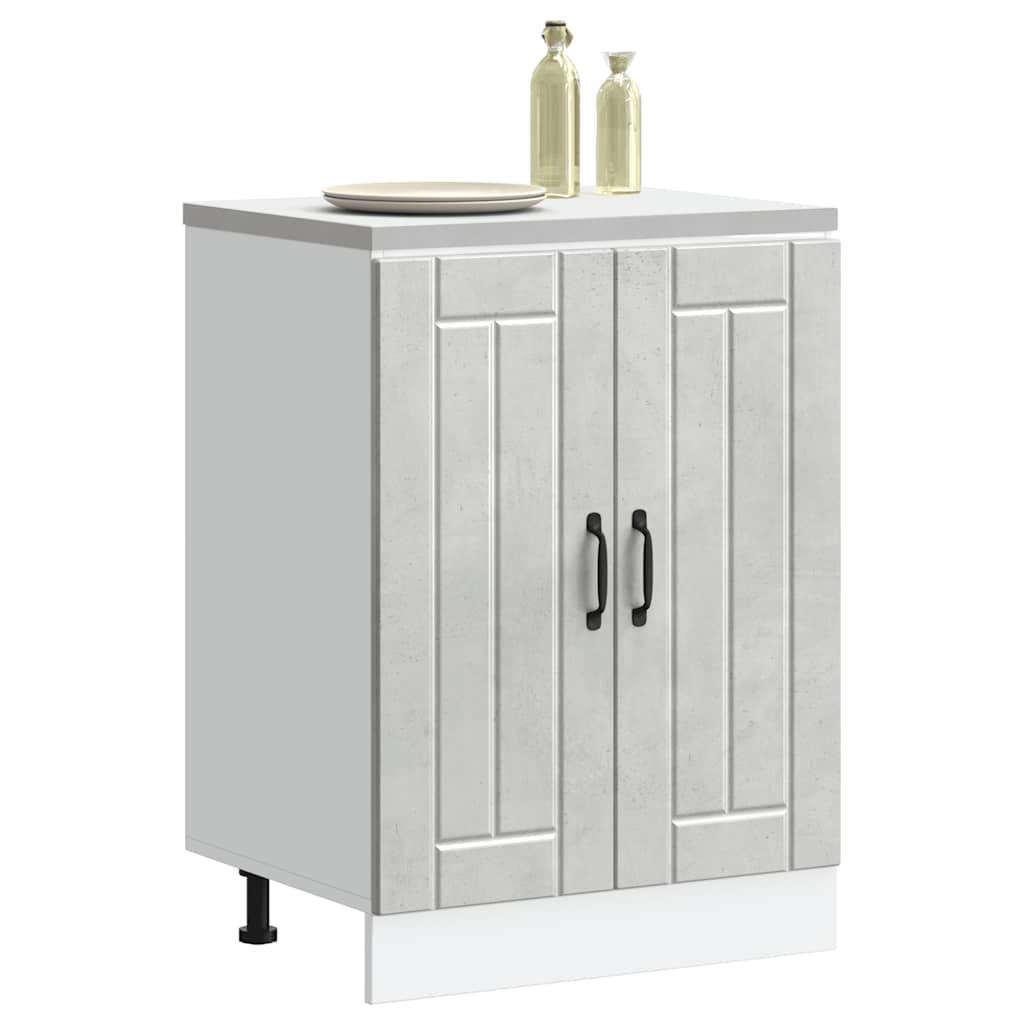 vidaXL Sink Base Cabinet "Lucca" Concrete Grey Engineered Wood