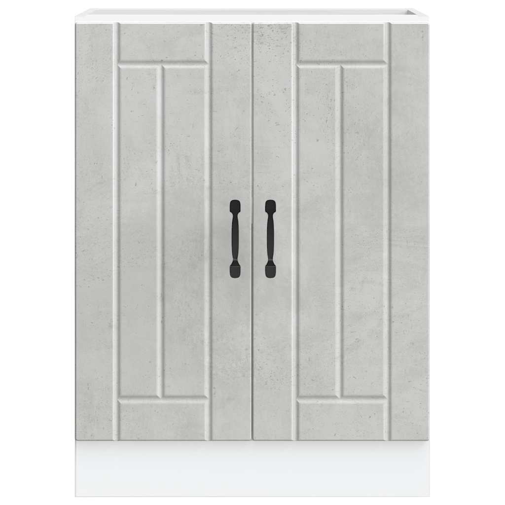 vidaXL Sink Base Cabinet "Lucca" Concrete Grey Engineered Wood