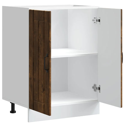 vidaXL Sink Base Cabinet "Lucca" Smoked Oak Engineered Wood