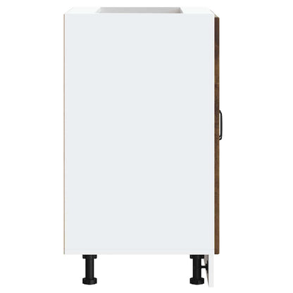 vidaXL Sink Base Cabinet Lucca Smoked Oak Engineered Wood