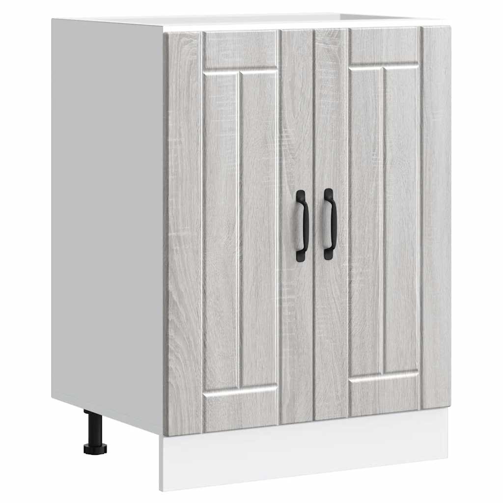 vidaXL Sink Base Cabinet "Lucca" Grey Sonoma Engineered Wood