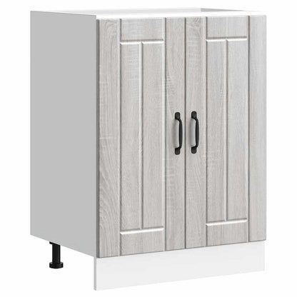 vidaXL Sink Base Cabinet "Lucca" Grey Sonoma Engineered Wood