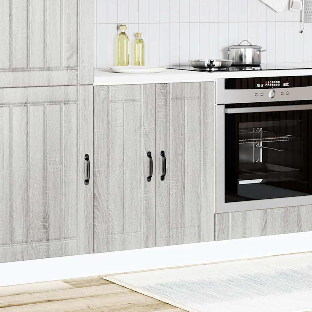 vidaXL Sink Base Cabinet "Lucca" Grey Sonoma Engineered Wood