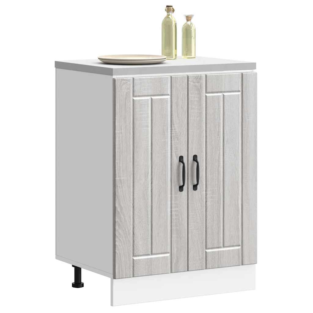 vidaXL Sink Base Cabinet "Lucca" Grey Sonoma Engineered Wood