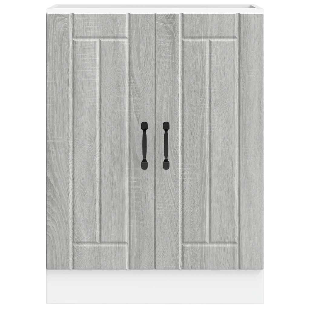vidaXL Sink Base Cabinet "Lucca" Grey Sonoma Engineered Wood