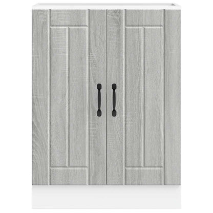 vidaXL Sink Base Cabinet "Lucca" Grey Sonoma Engineered Wood