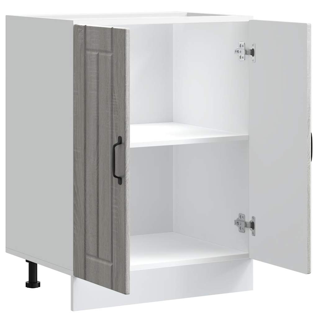 vidaXL Sink Base Cabinet "Lucca" Grey Sonoma Engineered Wood