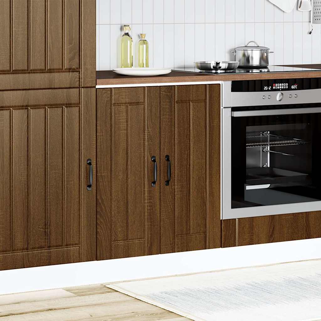 vidaXL Sink Base Cabinet "Lucca" Brown Oak Engineered Wood