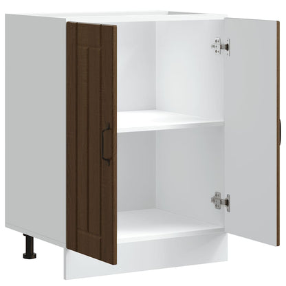 vidaXL Sink Base Cabinet "Lucca" Brown Oak Engineered Wood