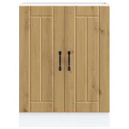 vidaXL Sink Base Cabinet Lucca Artisan Oak Engineered Wood