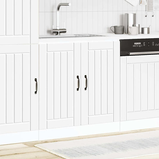 vidaXL Sink Base Cabinet "Lucca" White Engineered Wood