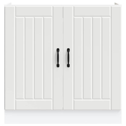 vidaXL Sink Base Cabinet "Lucca" White Engineered Wood