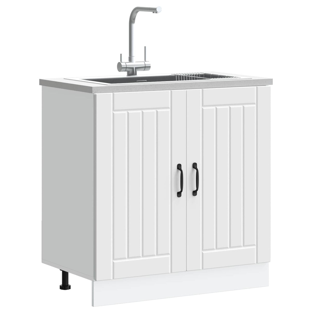 vidaXL Sink Base Cabinet "Lucca" White Engineered Wood