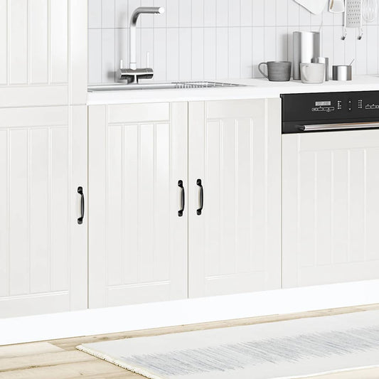 vidaXL Sink Base Cabinet "Lucca" High Gloss White Engineered Wood