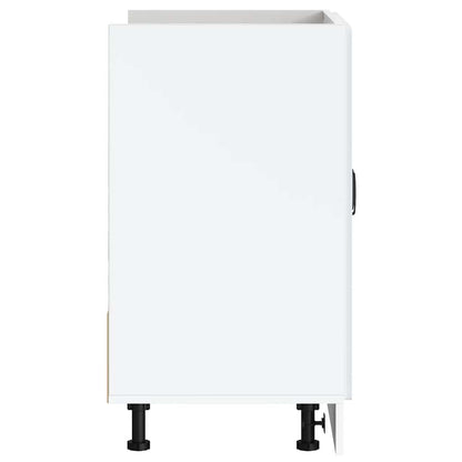 vidaXL Sink Base Cabinet "Lucca" High Gloss White Engineered Wood