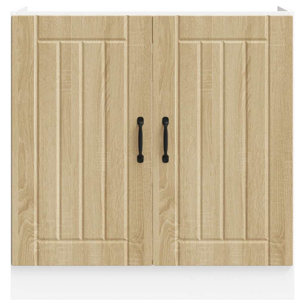 vidaXL Sink Base Cabinet "Lucca" Sonoma Oak Engineered Wood