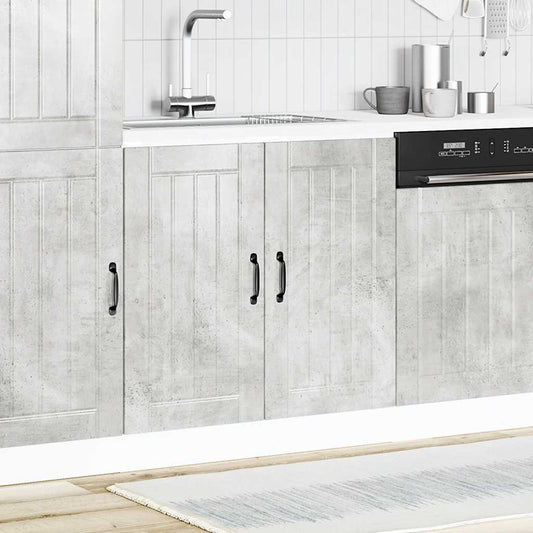 vidaXL Sink Base Cabinet "Lucca" Concrete Grey Engineered Wood